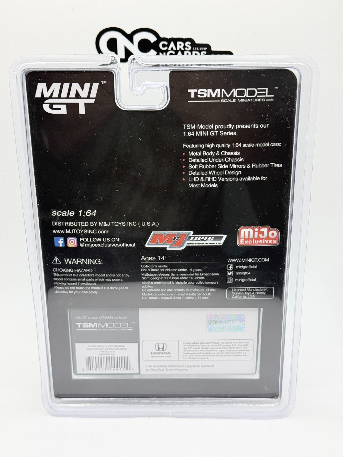 Mini GT 1:64 Mijo Exclusives 761 Honda NSX GT3 EVO AlphaTauri Yuki Tsunoda