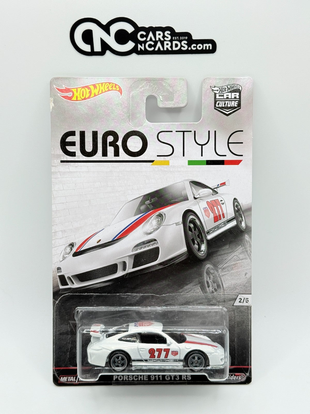 2016 Hot Wheels Premium Car Culture Euro Style Porsche 911 GT3 RS With Protector
