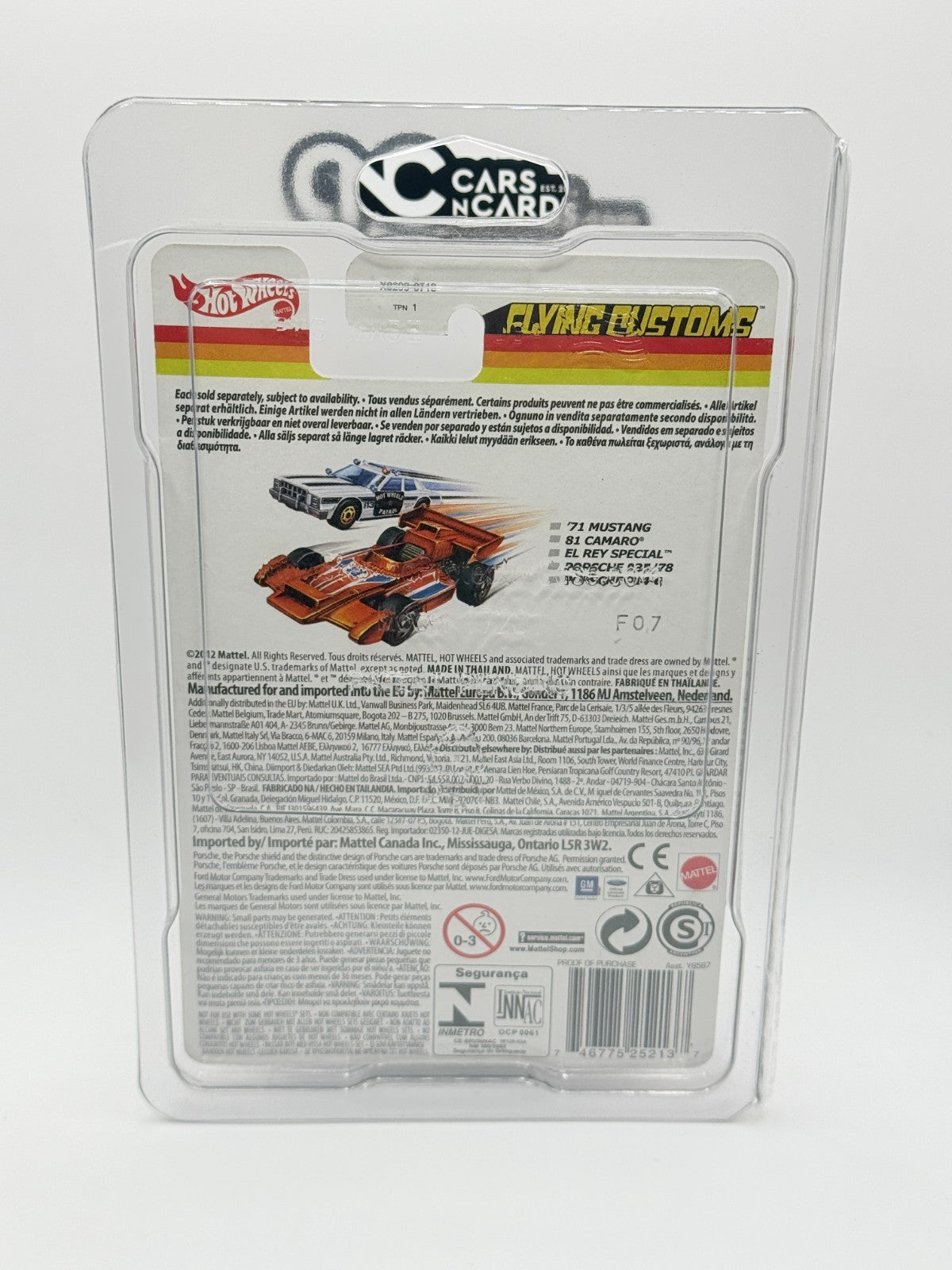 2013 Hot Wheels Flying Customs Porsche 935/78 Orange with Protector