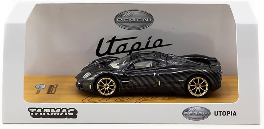 Tarmac Works 1:64 Pagani Utopia Black Carbon Fiber Edition T64G-TL055-BCF