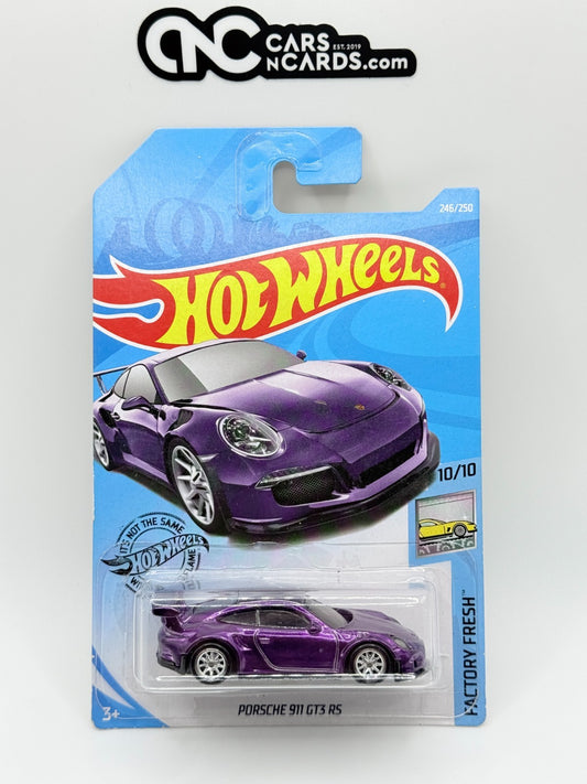 2019 Hot Wheels Factory Fresh Porsche 911 GT3 RS Super Treasure Hunt Card Damage