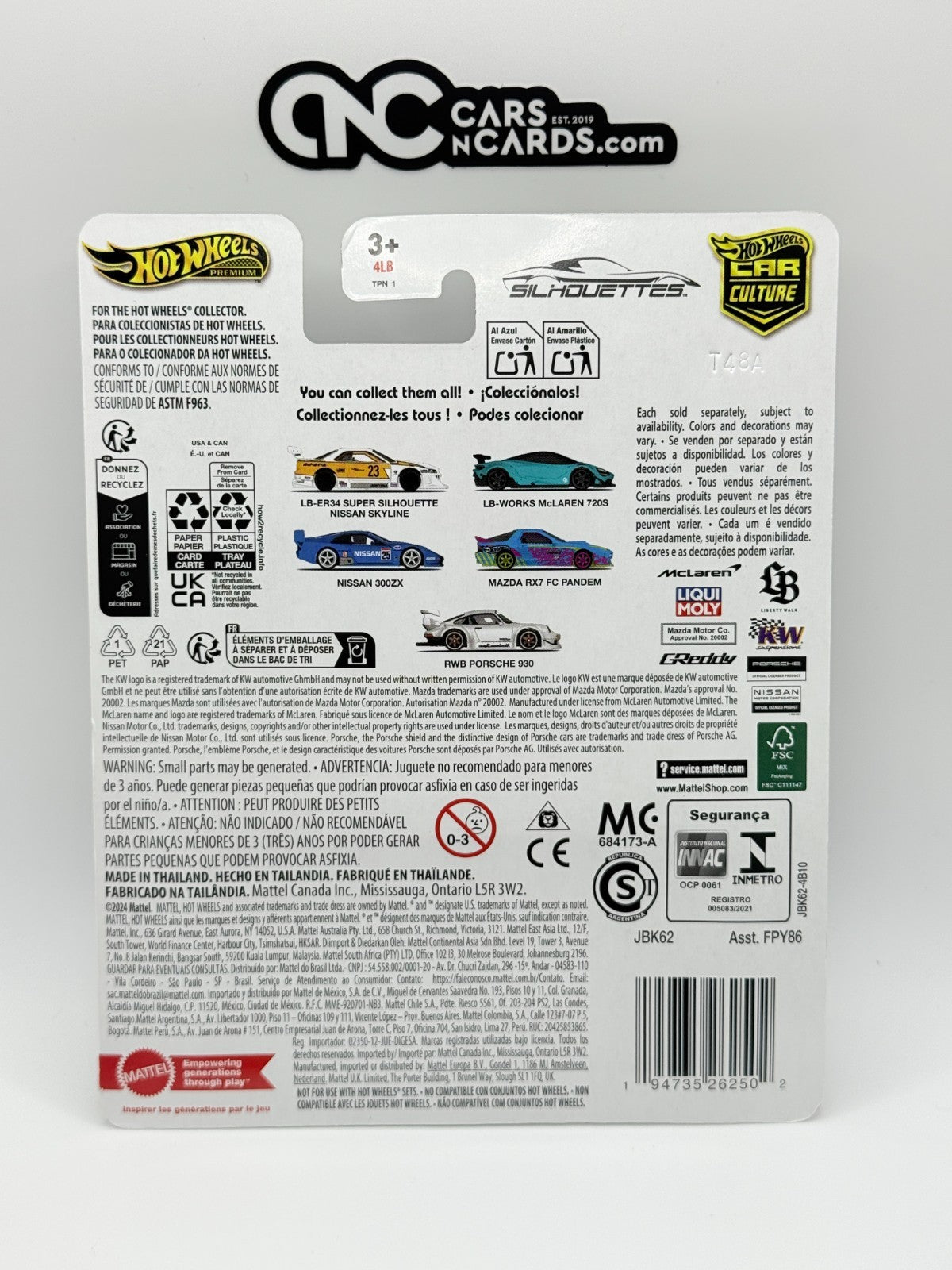 2025 Hot Wheels Premium Silhouettes LB-Works McLaren 720S Chase With Protector