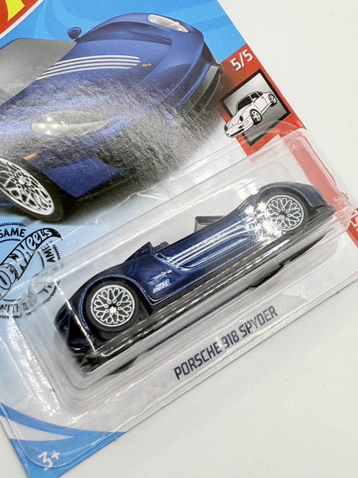 2020 Hot Wheels Porsche 5/5 Porsche 918 Spyder Super Treasure Hunt W/Protector