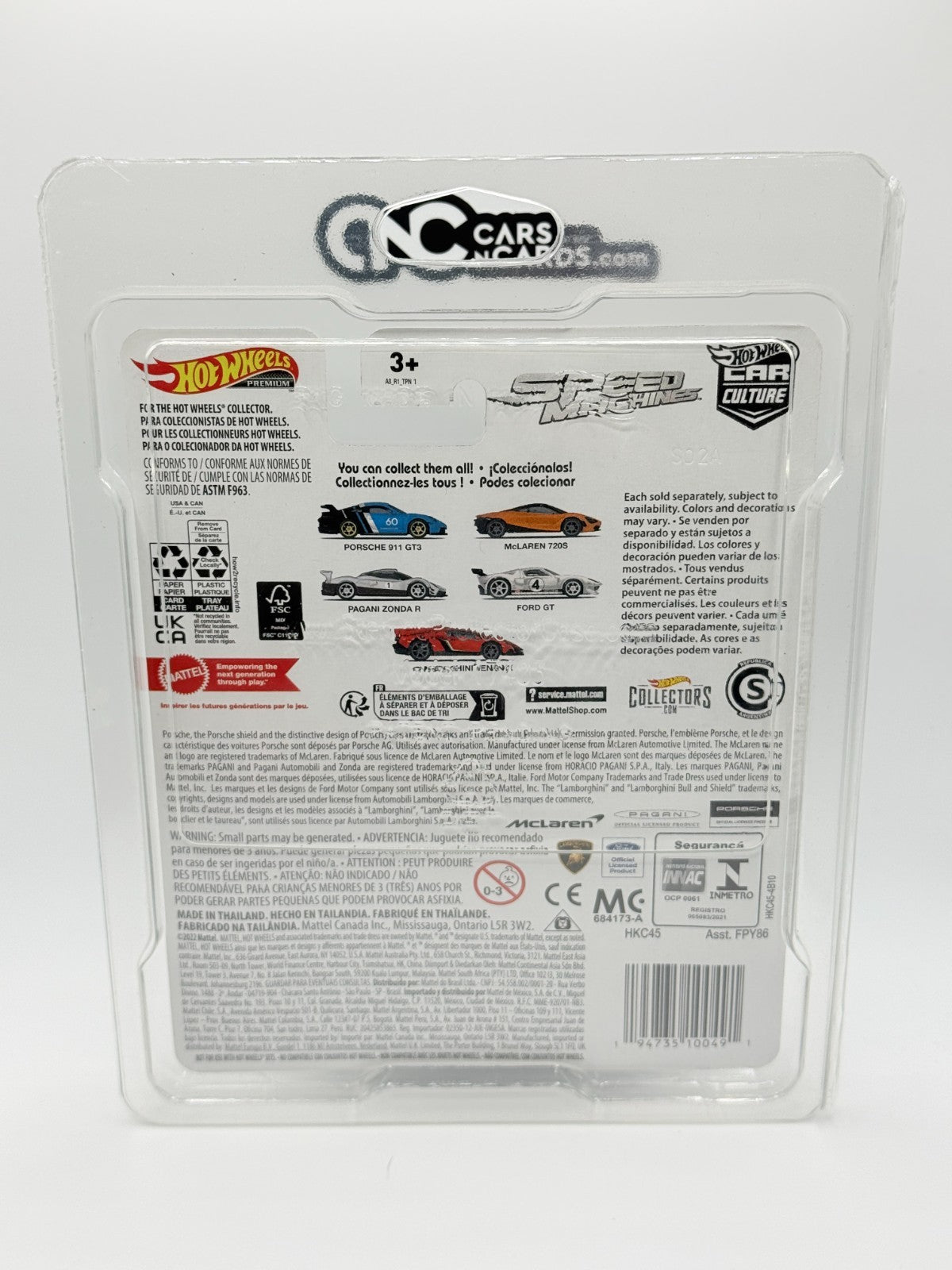 2023 Hot Wheels Premium Speed Machines Porsche 911 GT3 Chase With Protector