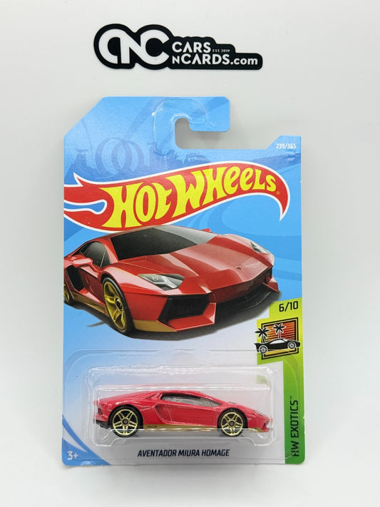 2019 Hot Wheels HW Exotics 6/10 Lamborghini Aventador Miura Homage Soft Corners