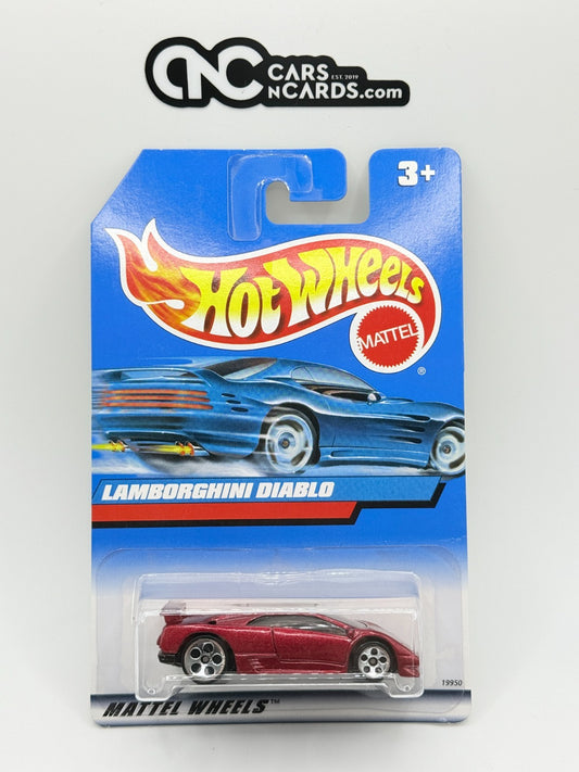 1998 Hot Wheels Lamborghini Diablo Red/Burghandy Collector #781 5 Hole Wheels