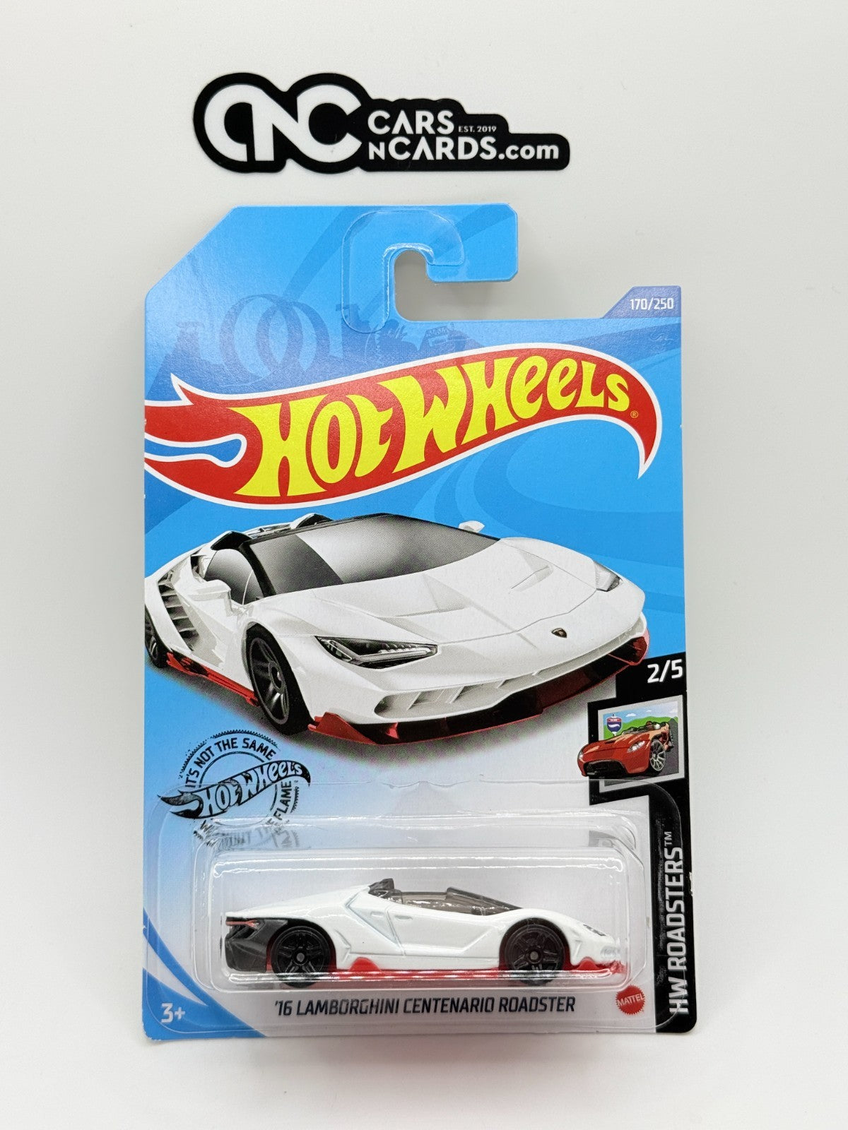 2020 Hot Wheels '16 Lamborghini Centenario Roadster White (Soft Corners)