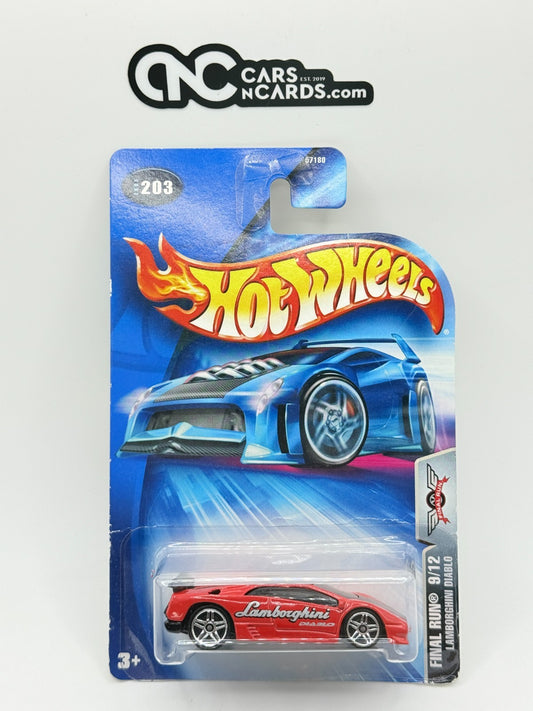 2003 Hot Wheels Final Run 9/12 Lamborghini Diablo Soft Corners