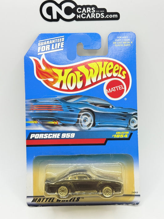 2002 Hot Wheels Porsche 959 Black Collector #1054 (Yellowing Blister)
