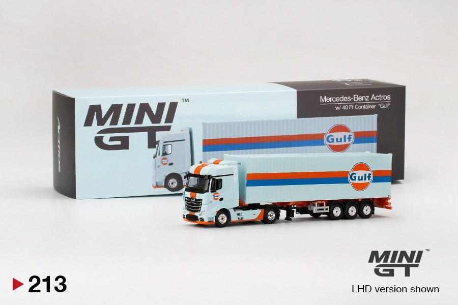 Mini GT 213 Mercedes-Ben Actros 40 FT Container Limited Sealed Box Brand New