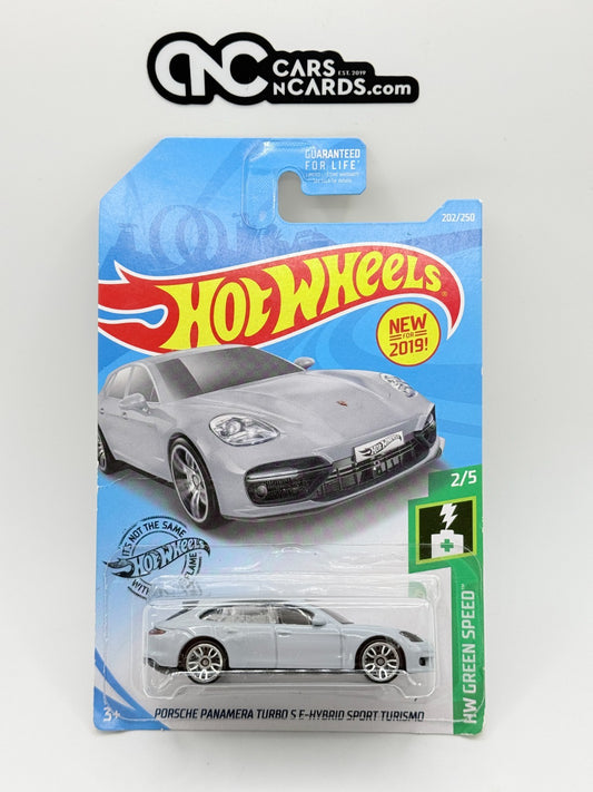 2019 Hot Wheels HW Green Speed 2/5 Porsche Panamera Gray (Soft Corners)