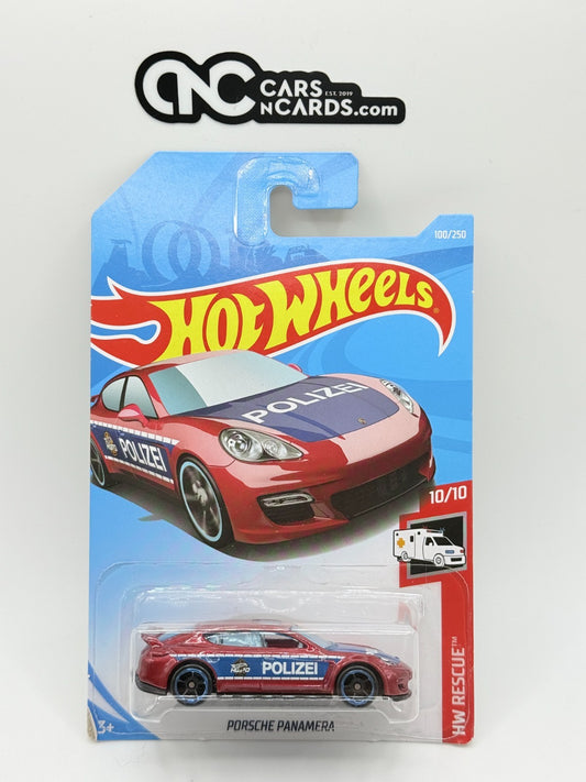 2019 Hot Wheels HW Rescue 10/10 Porsche Panamera Red (Soft Corners)