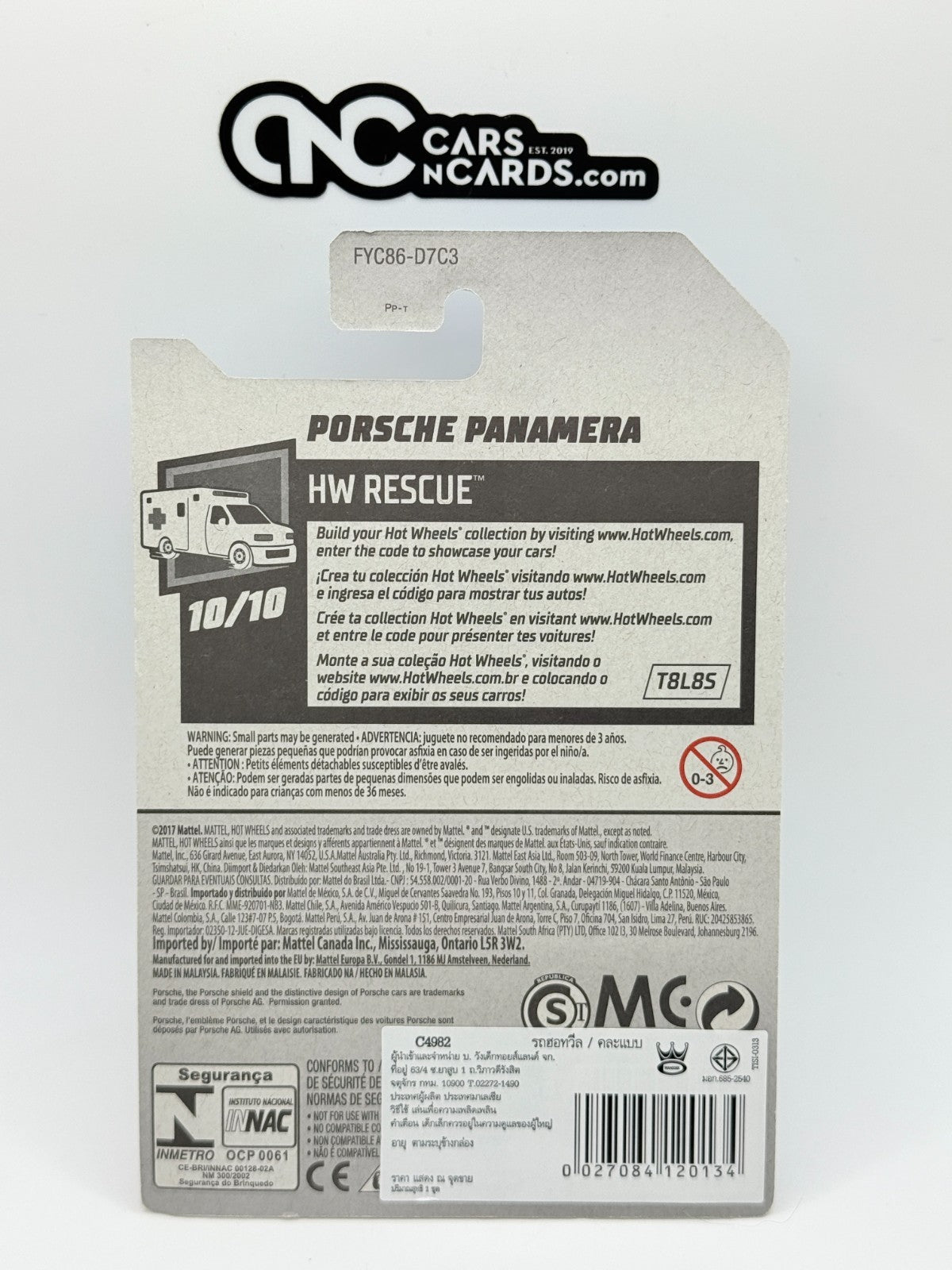 2019 Hot Wheels HW Rescue 10/10 Porsche Panamera Red (Soft Corners)