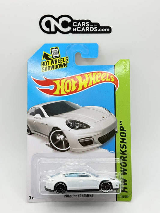 2013 Hot Wheels HW Workshop Porsche Panamera White (Soft Corners)