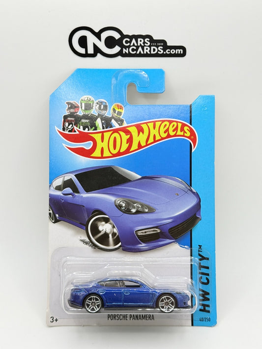 2014 Hot Wheels HW City Porsche Panamera Blue (Soft Corners)