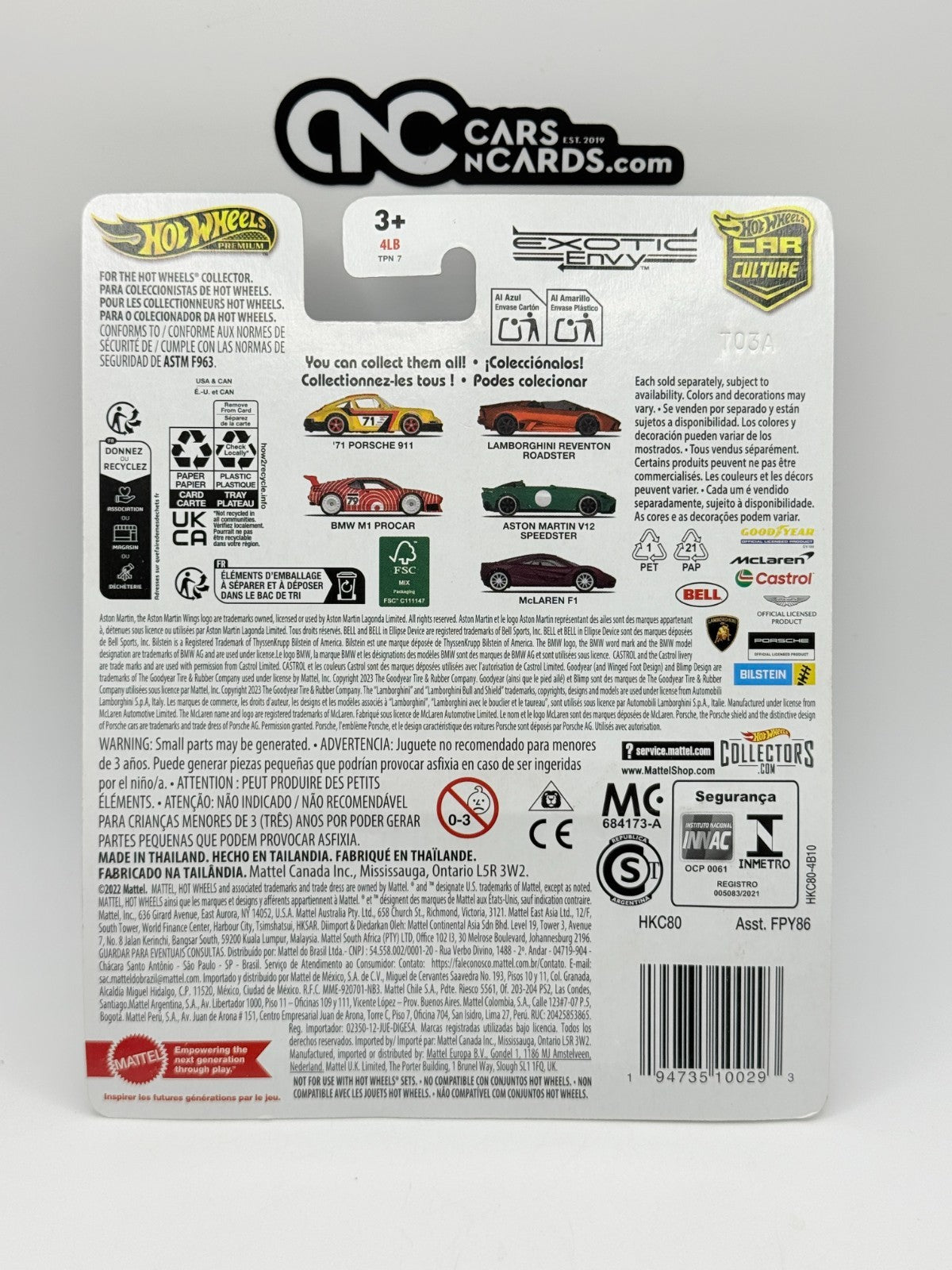 2024 Hot Wheels Premium Car Culture Exotic Envy 1/5 '71 Porsche 911