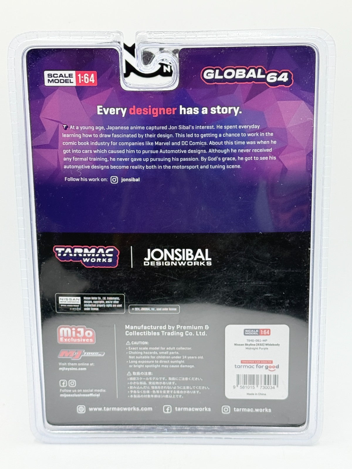 Tarmac Works 1:64 Nissan Skyline (R32) Widebody Midnight purple T64G-061-MP