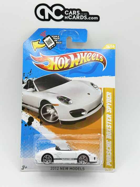 2012 Hot Wheels New Models Porsche Boxster Spyder White