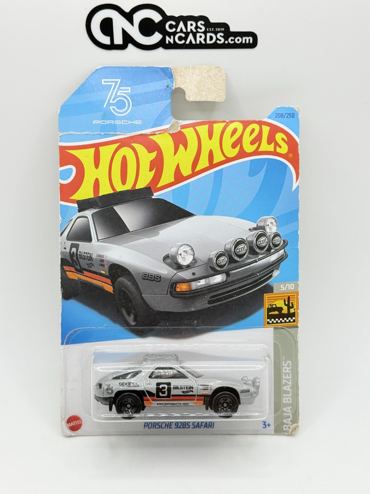 2023 Hot Wheels Baja Blazers 5/10 Porsche 928S Safari (Heavy Card Damage)