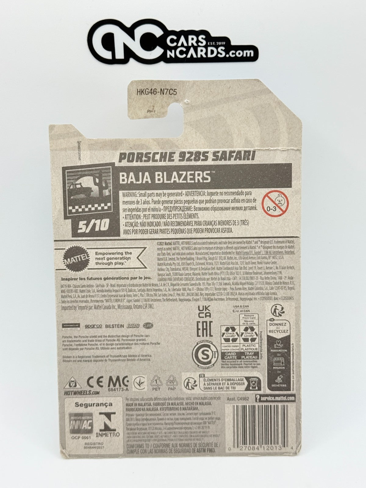 2023 Hot Wheels Baja Blazers 5/10 Porsche 928S Safari (Heavy Card Damage)