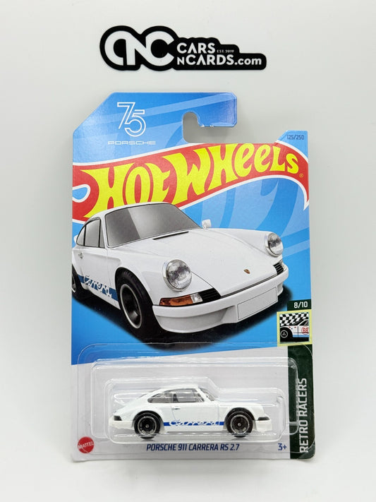 2023 Hot Wheels Retro Racers 8/10 Porsche 911 Carrera RS 2.7 White