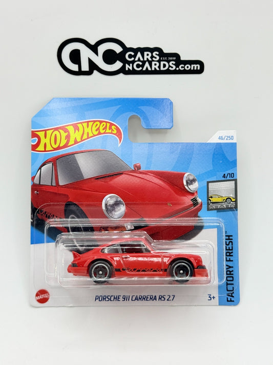 2024 Hot Wheels Factory Fresh 4/10 Porsche 911 Carrera RS 2.7 Red Short Card