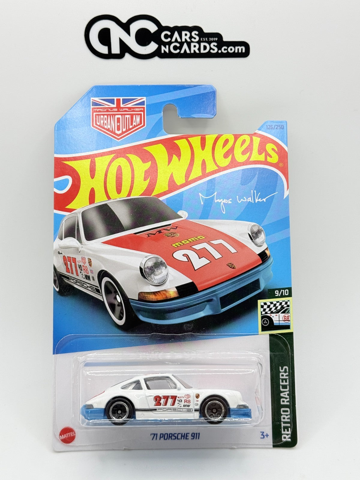 2023 Hot Wheels Retro Racers 9/10 Magnus Walker '71 Porsche 911 White