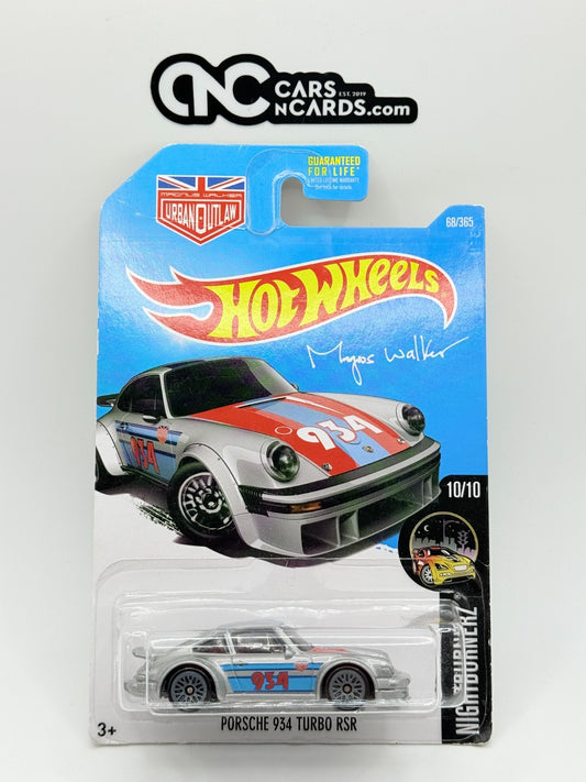 2017 Hot Wheels Nightburnerz 10/10 Porsche 934 Turbo RSR (Card Damage)