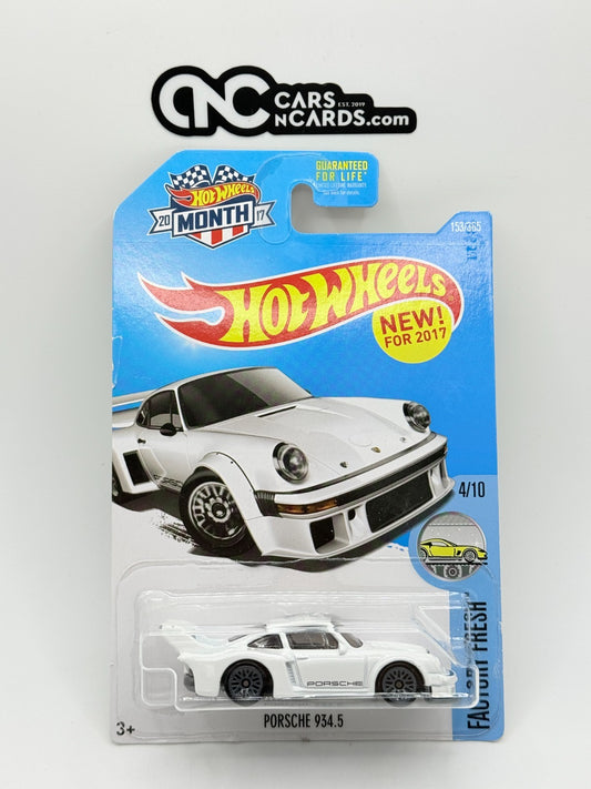 2017 Hot Wheels Factory Fresh 4/10 Porsche 934.5 White (Card Crease)