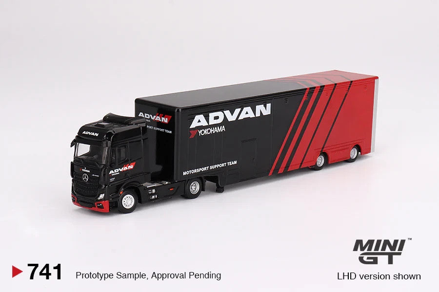 Mini GT 1:64 #741 Mercedes-Benz Actros Racing Transporter ADVAN Yokohama Open
