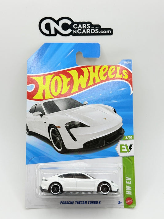 2026 Hot Wheels HW EV 3/10 Porsche Taycan Turbo S White