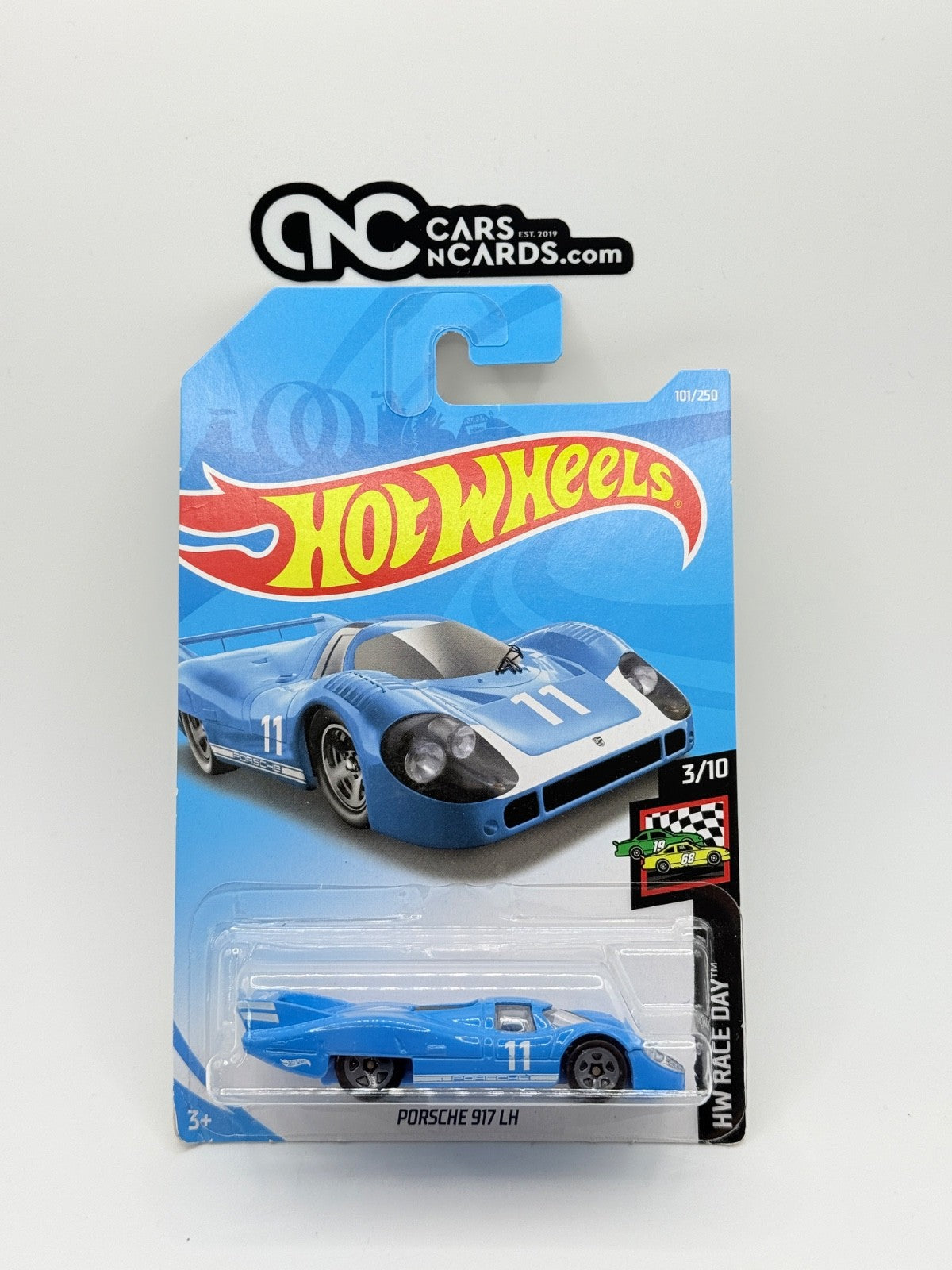 2019 Hot Wheels Porsche 3/10 Porsche 917 LH Blue (Soft Corners)
