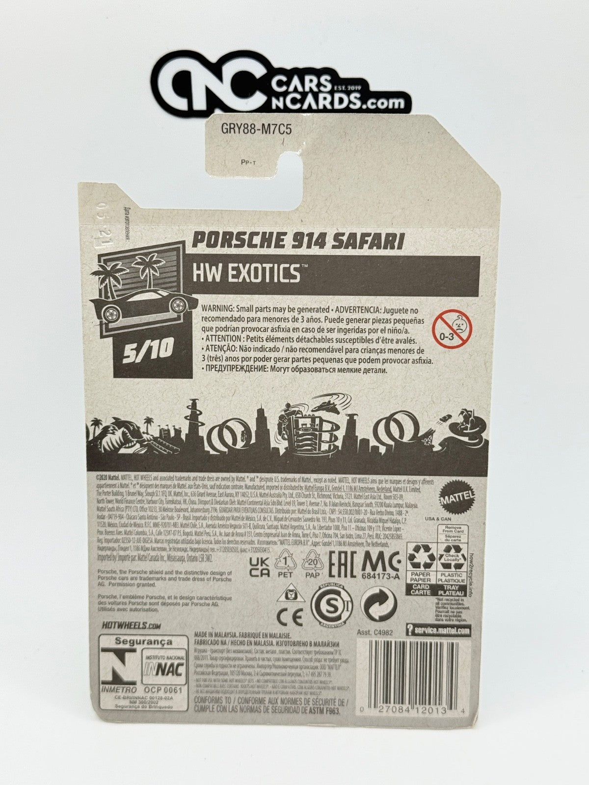 Hot Wheels HW Exotics 5/10 Porsche 914 Safari (Card Damage)