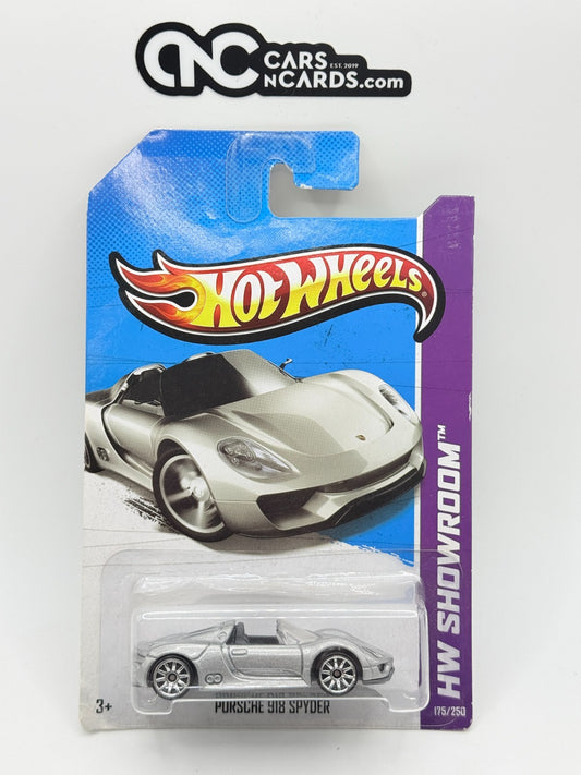 2013 Hot Wheels HW Showroom Porsche 918 Spyder Silver (Soft Corners)