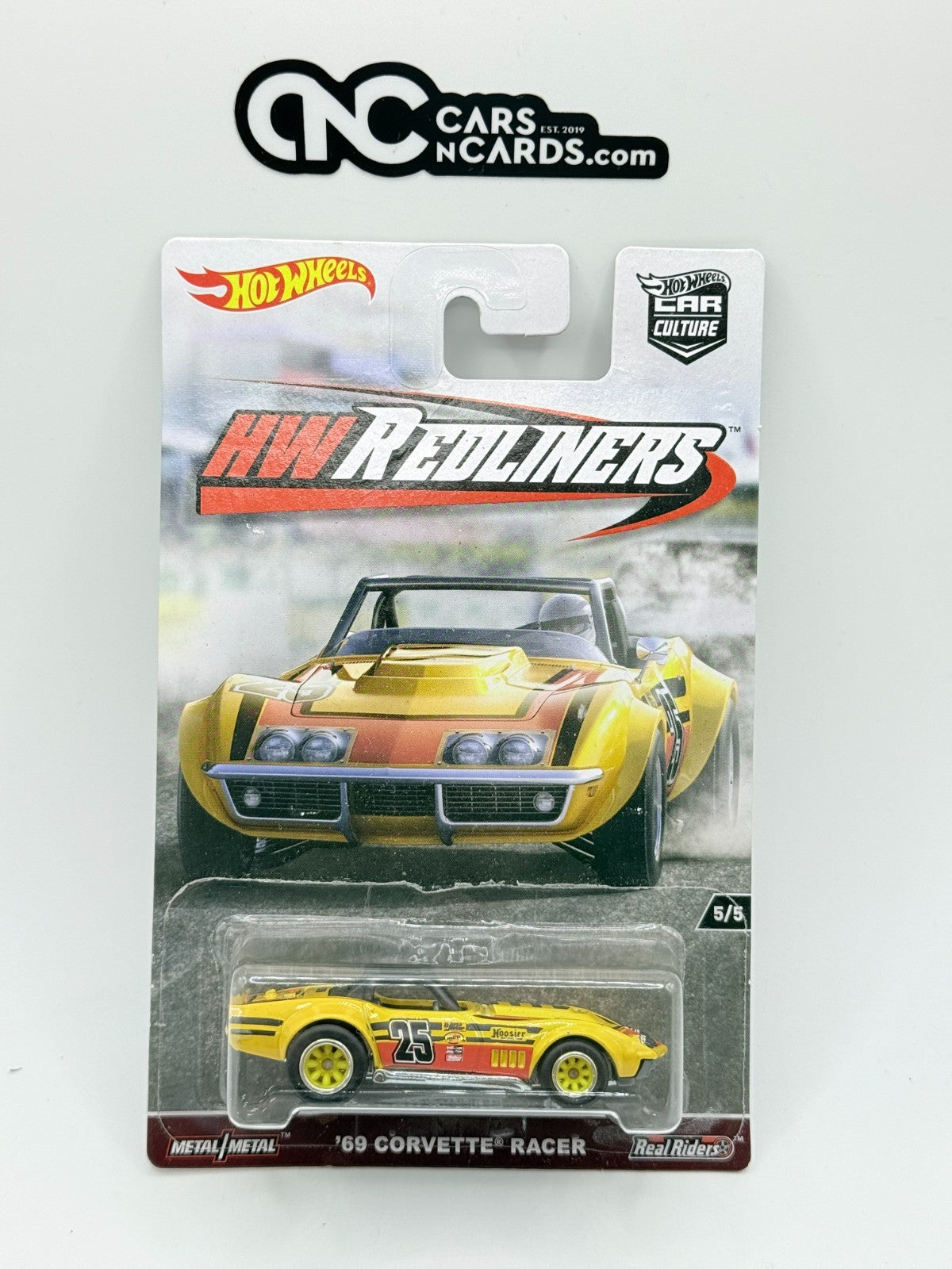 2016 Hot Wheels Premium HW Redliners 5/5 '69 Corvette Racer (Soft Corners)