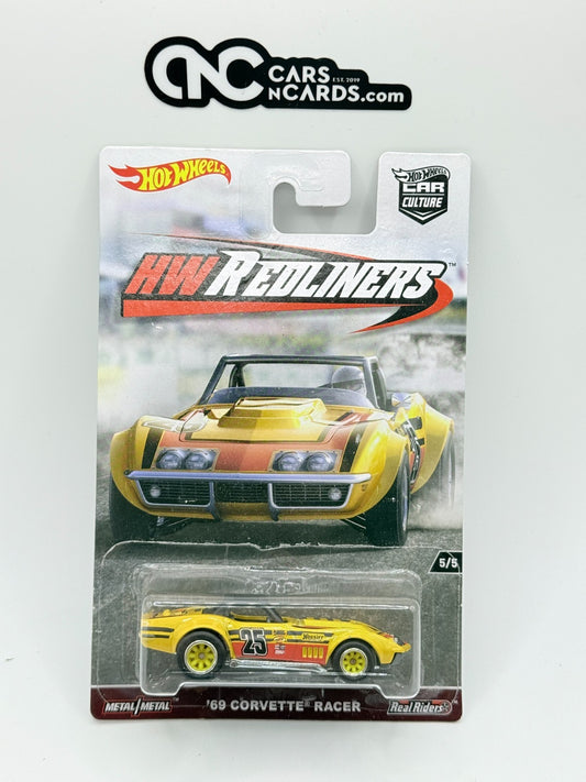2016 Hot Wheels Premium HW Redliners 5/5 '69 Corvette Racer (Soft Corners)