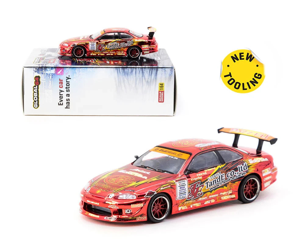 Tarmac Works Vertex Ridge TE3006 Soarer Special Edition (Chrome Red w/ Livery)