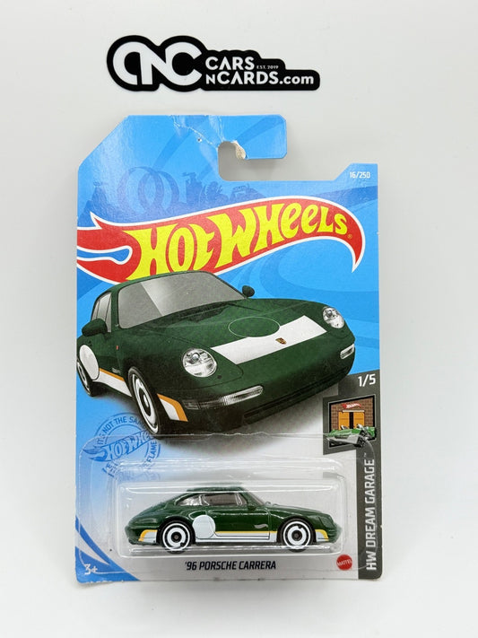 2021 Hot Wheels HW Dream Garage 1/5 '96 Porsche Carrera Green (Card Damage)