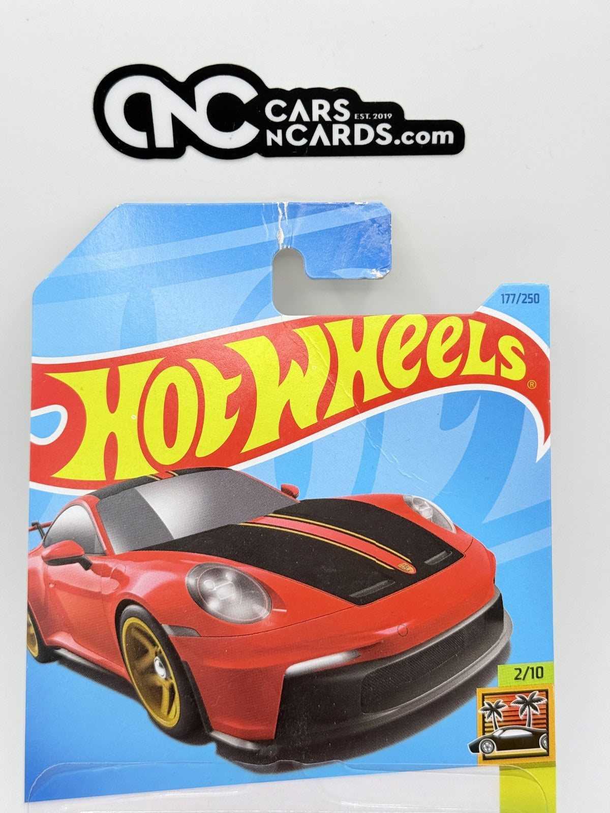 2023 Hot Wheels HW Exotics 2/10 Porsche 911 GT3 (Heavy Card Damage)