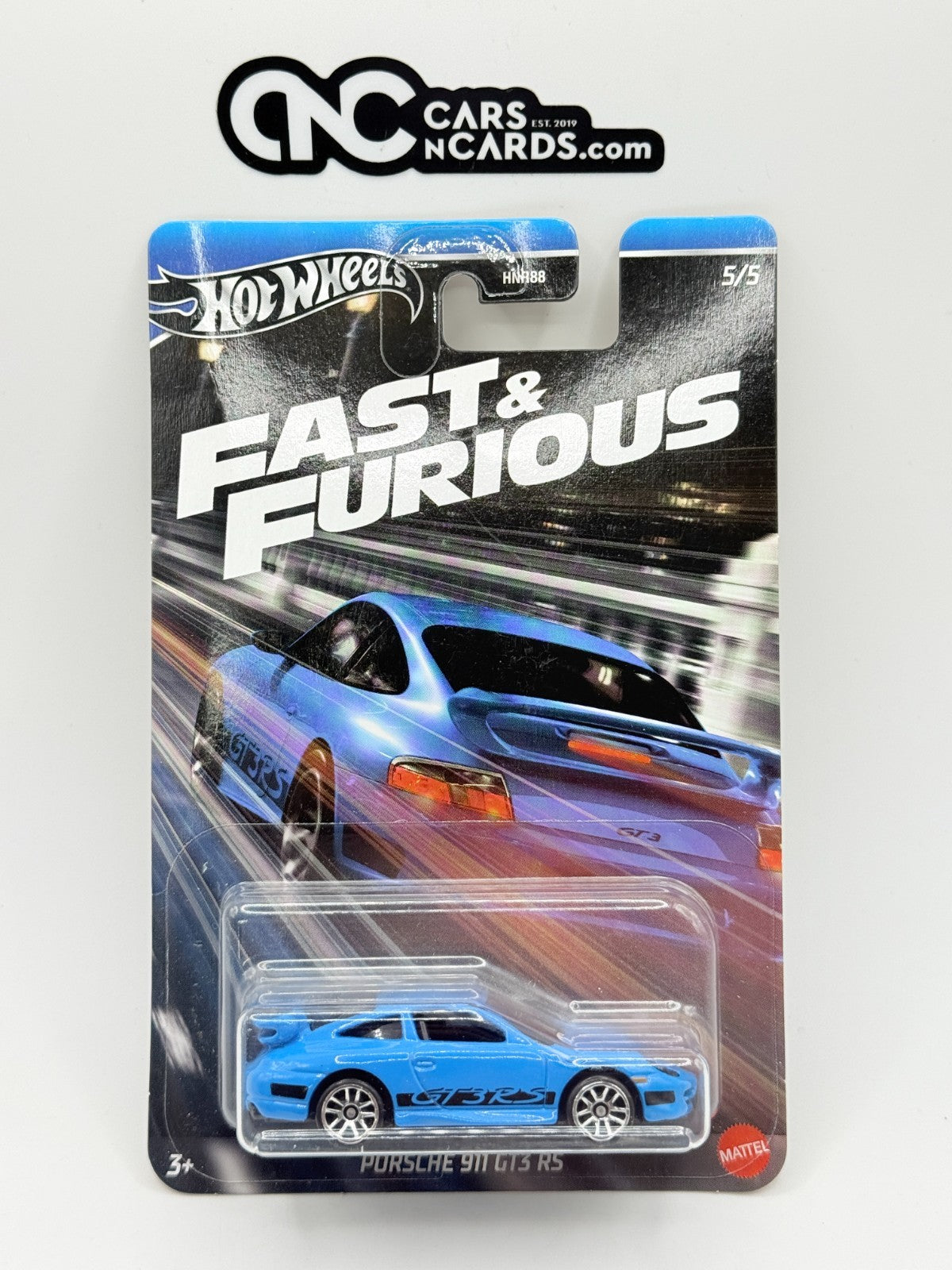 2023 Hot Wheels Silver Series Fast & Furious 5/5 Porsche 911 GT3 RS Card Crease