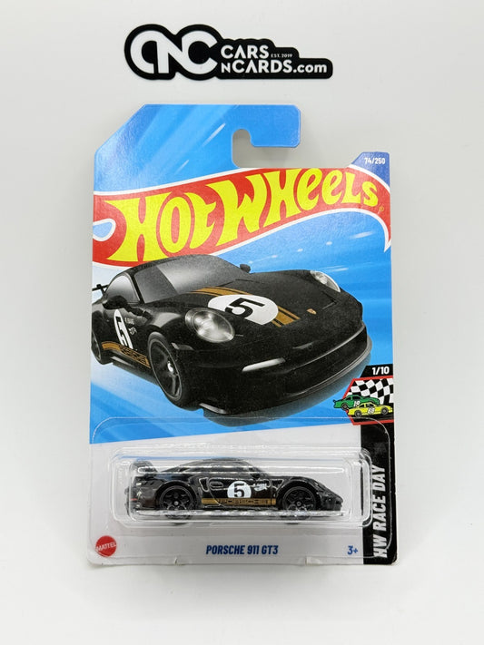 2025 Hot Wheels HW Race Day 1/10 Porsche 911 GT3 Black (Soft Corners)