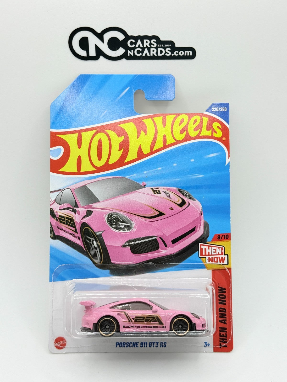 2025 Hot Wheels Then and Now 8/10 Porsche 911 GT3 RS Pink