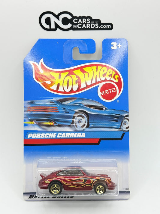 1998 Hot Wheels Porsche Carrera Red with Flames Rare With Protector.