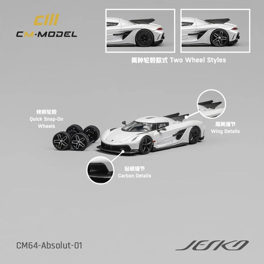 CM Model Koenigsegg Jesko Absolut CM64-Absolut-01 White