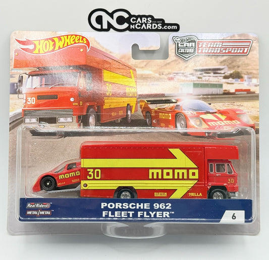 2018 Hot Wheels Premium Car Culture Team Transport #6 Porsche 962 Fleet Flyer