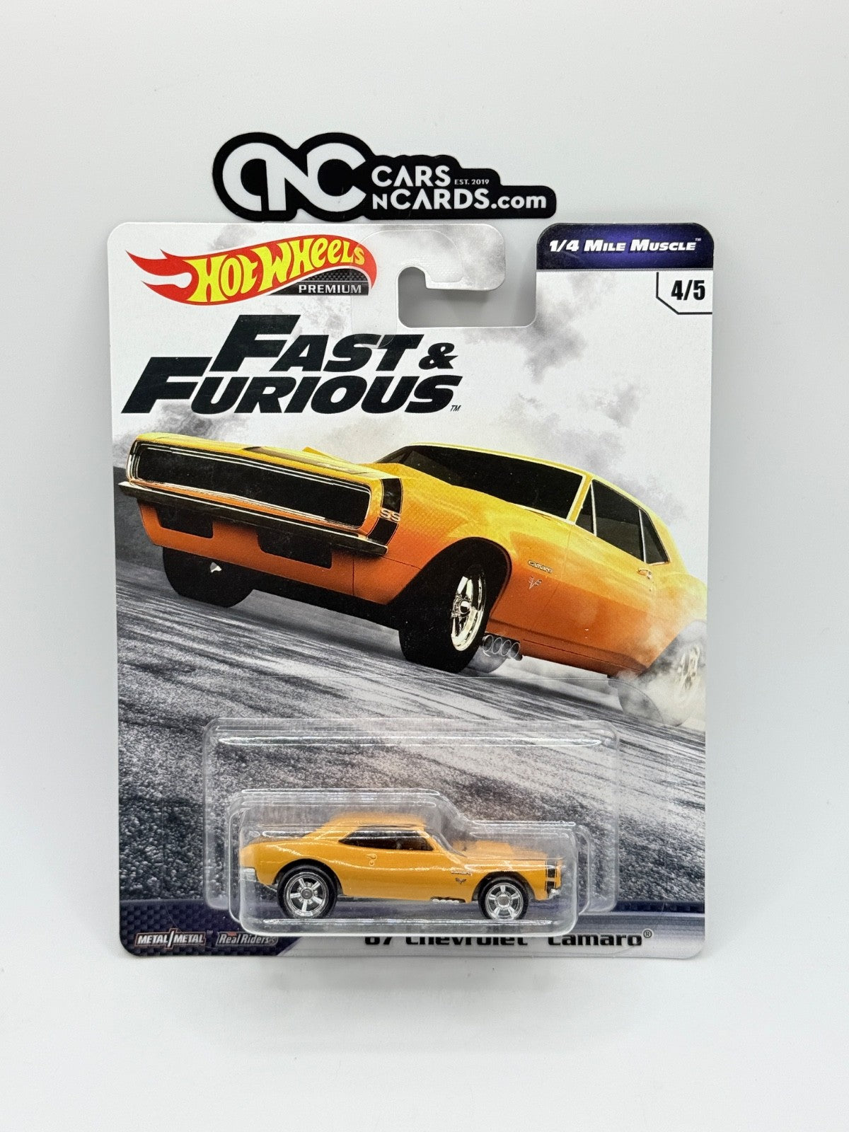 2019 Hot Wheels Premium Fast & Furious 1/4 Mile Muscle 4/5 '67 Chevrolet Camaro