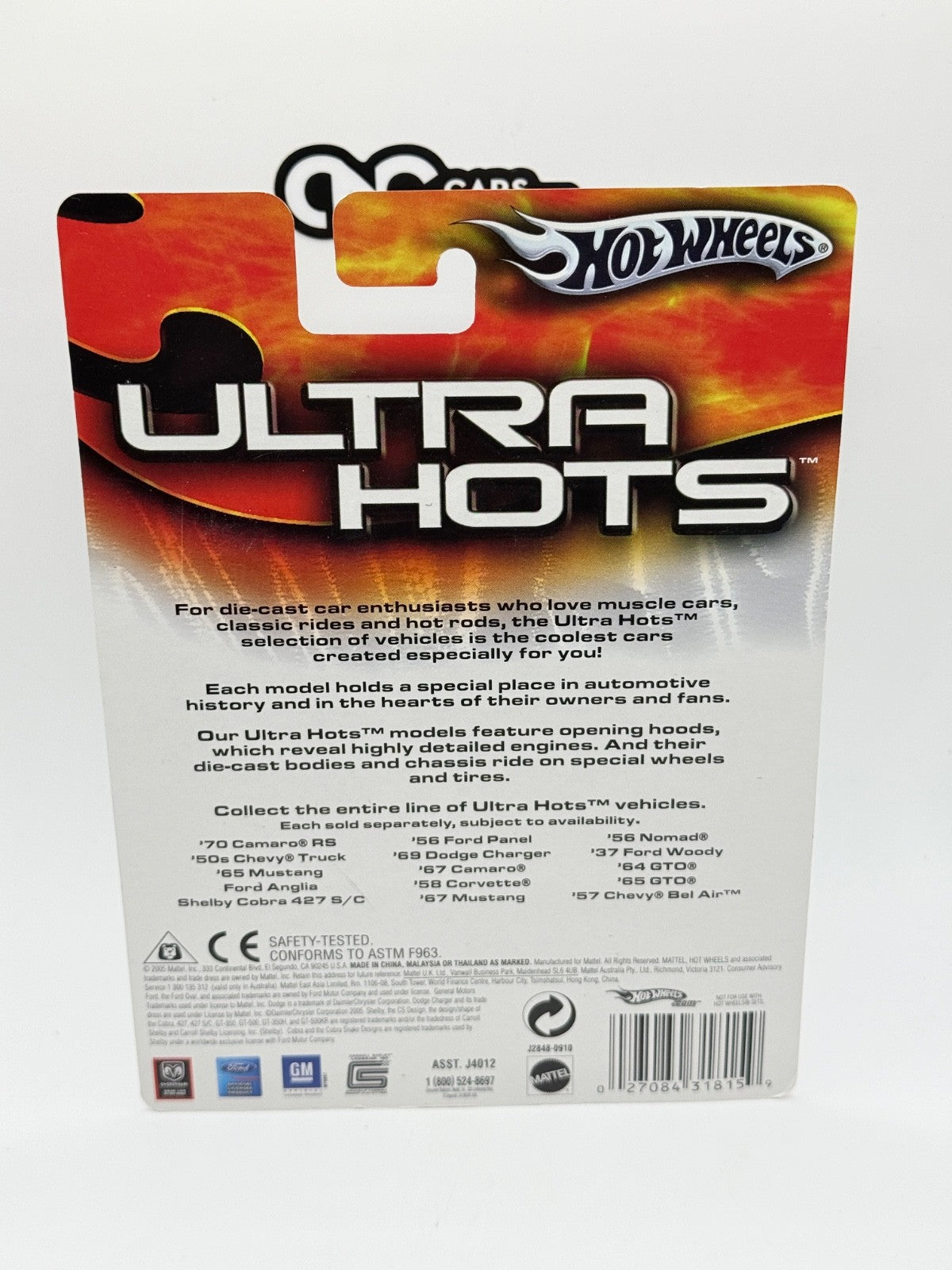 2006 Hot Wheels Ultra Hots '70 Chevrolet Camaro RS Red Real Riders