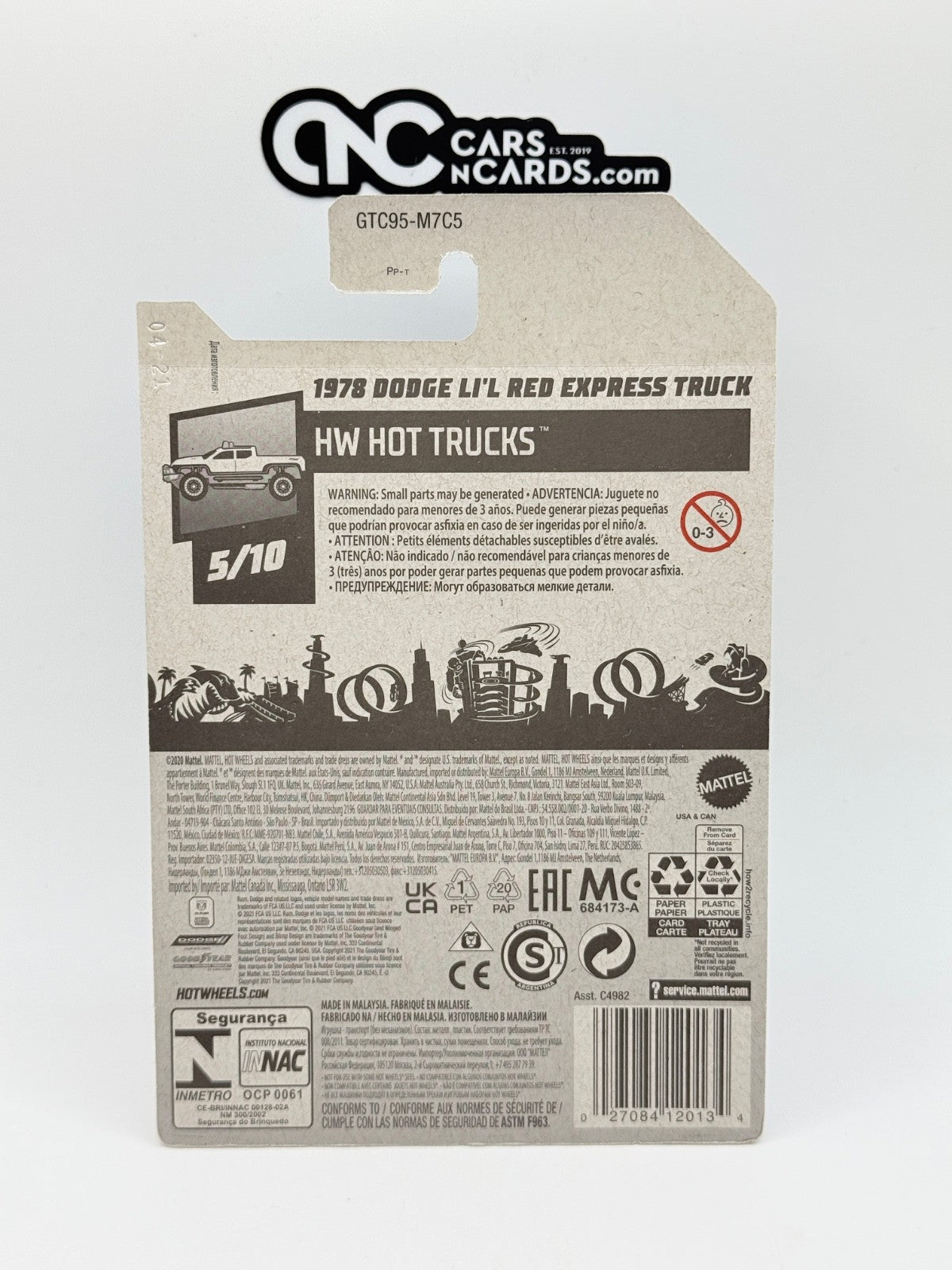 2021 Hot Wheels HW Hot Trucks 1978 Dodge Li'l Red Express Truck Treasure Hunt