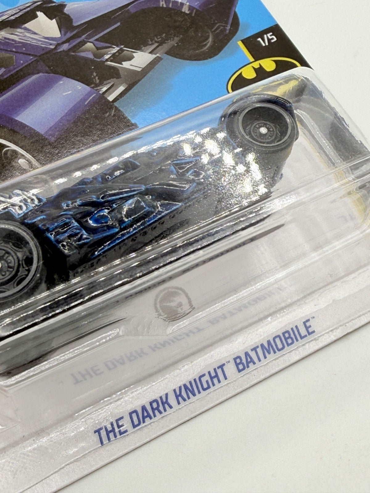 2022 Hot Wheels Batman 1/5 Treasure Hunt The Dark Knight Batmobile Blue