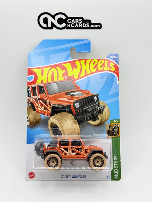 2022 Hot Wheels Mud Studs 3/5 '17 Jeep Wrangler Treasure Hunt Orange